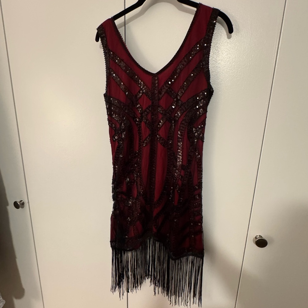 Spirit Red and Black Sequin Dress